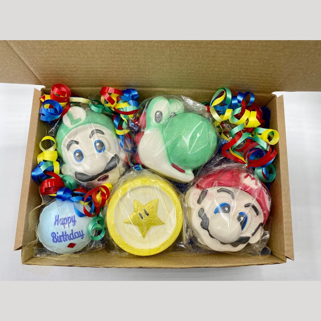 It’s-a-me Mario birthday bath bomb gift set. - Birthday