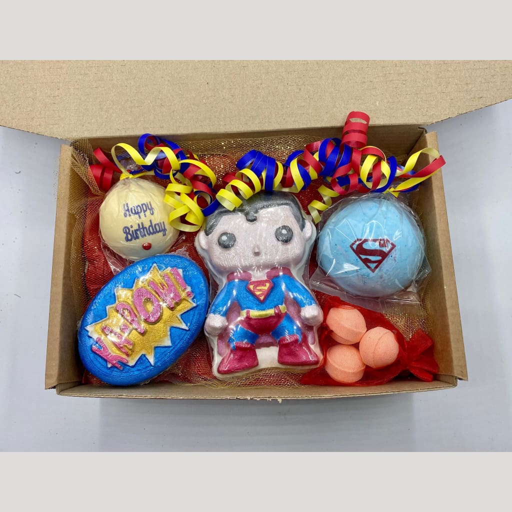 Superheroes Birthday bath bomb gift set. - Birthday