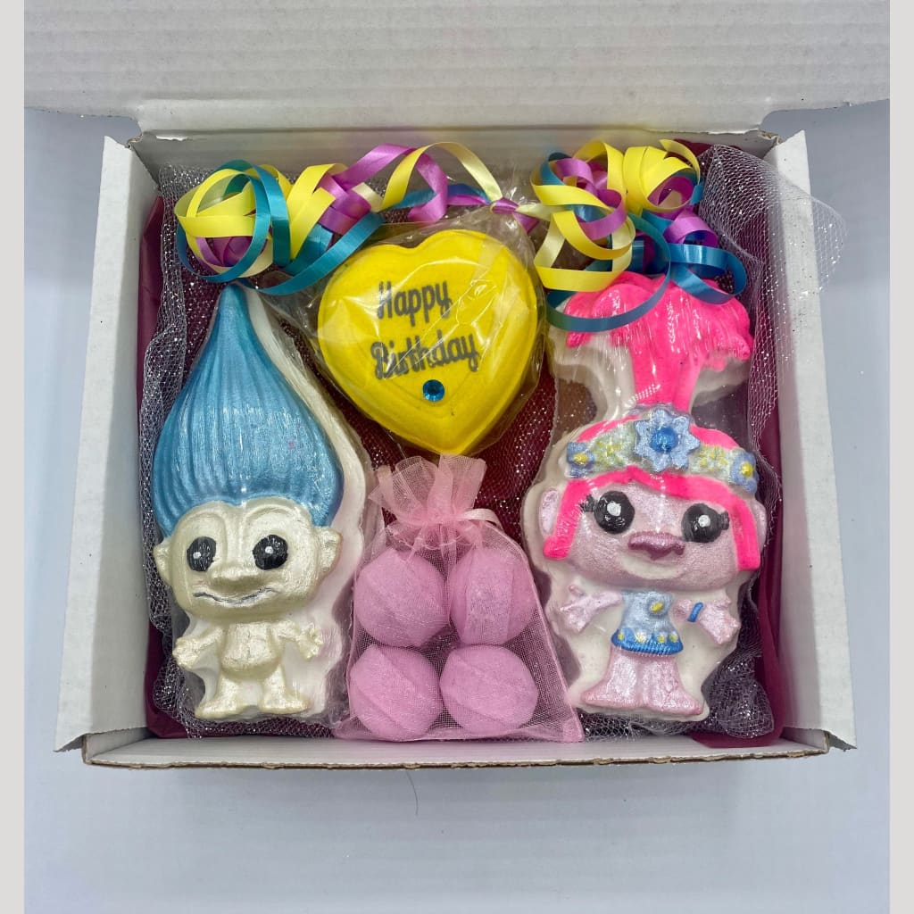 Troll Doll birthday bath bomb gift set - Birthday