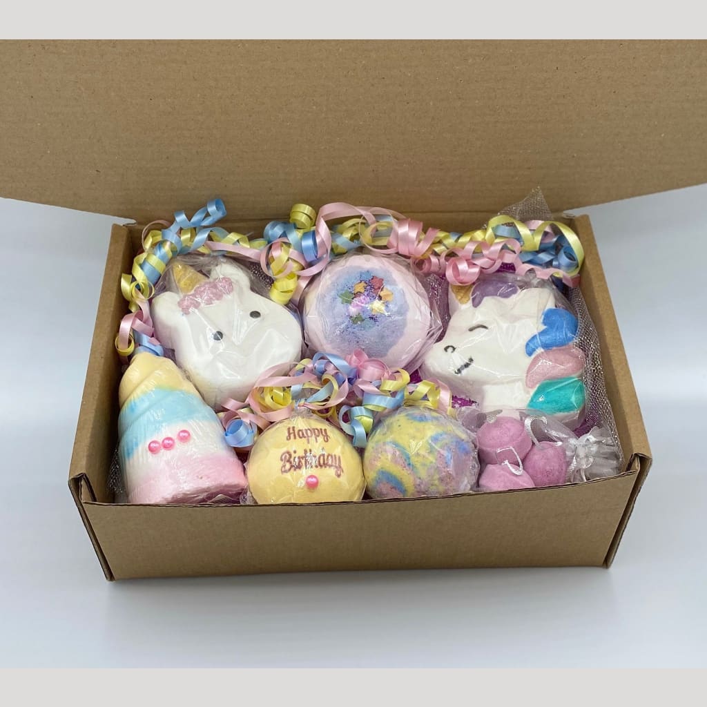 Unicorn Birthday large bath bomb gift set - Birthday