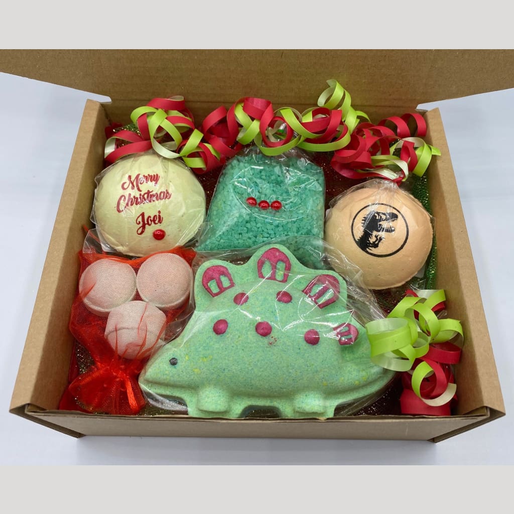 Dinosaur Christmas Bath Bomb Gift set - Christmas bath bombs