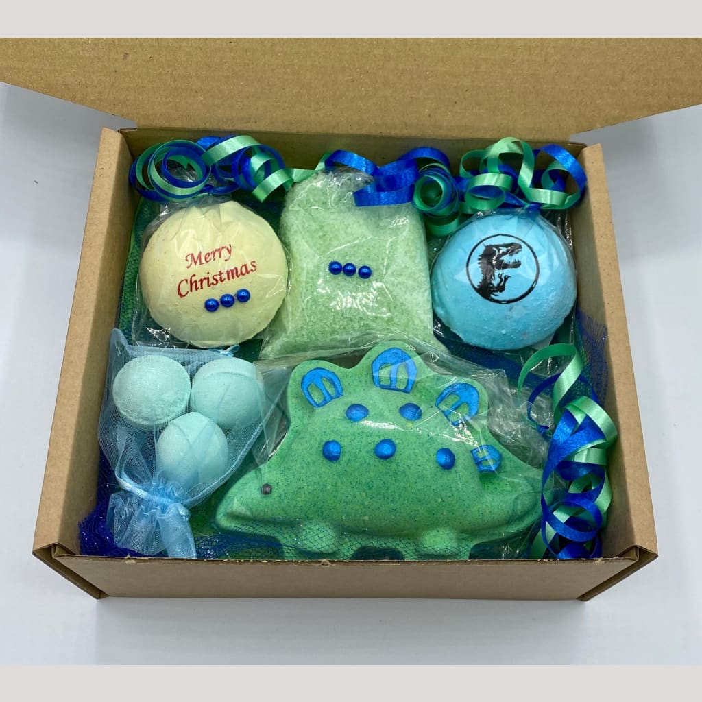 Dinosaur Christmas Bath Bomb Gift set - Christmas bath bombs