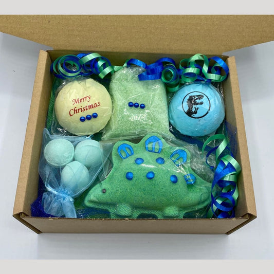 Dinosaur Christmas Bath Bomb Gift set - Christmas bath bombs
