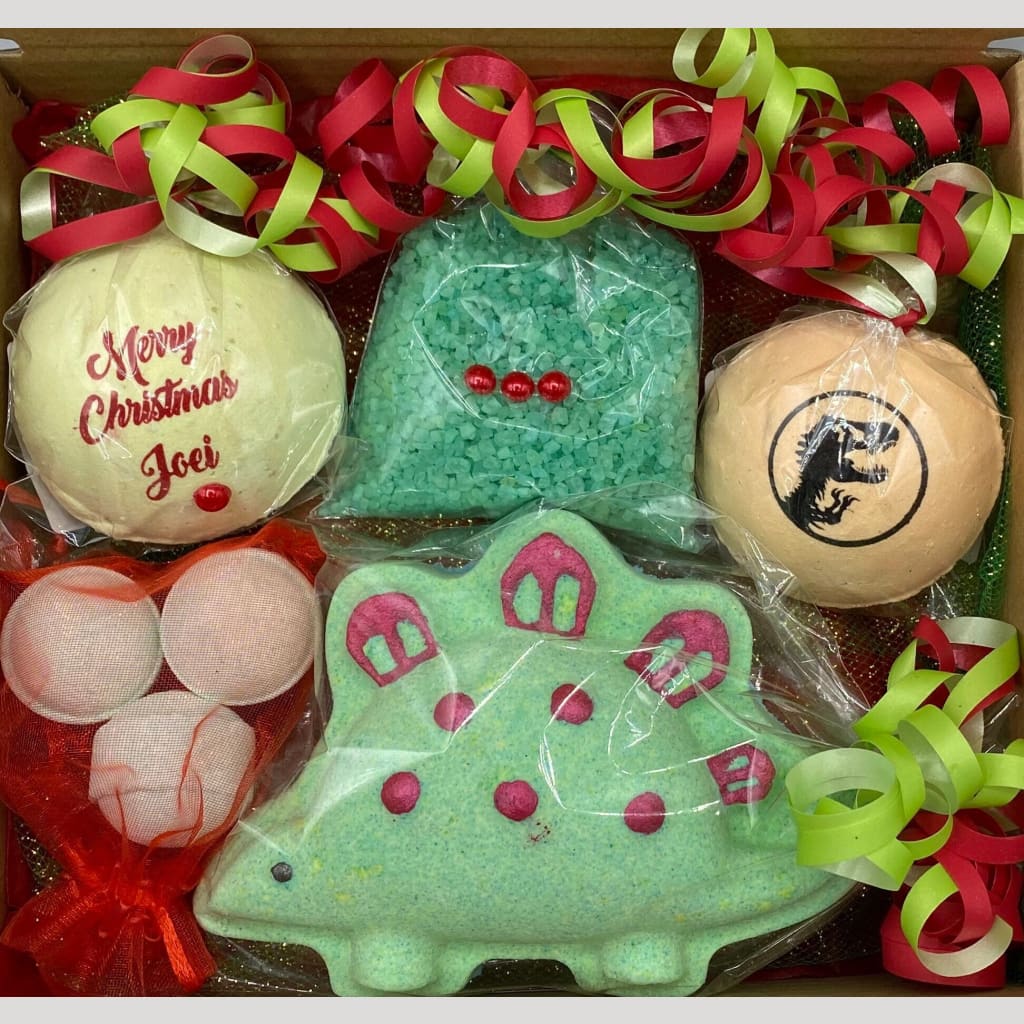 Dinosaur Christmas Bath Bomb Gift set - Christmas bath bombs