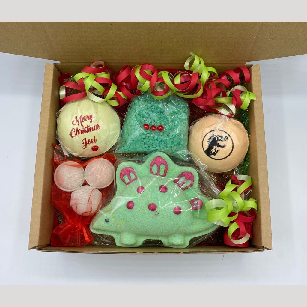 Dinosaur Christmas Bath Bomb Gift set - Christmas bath bombs
