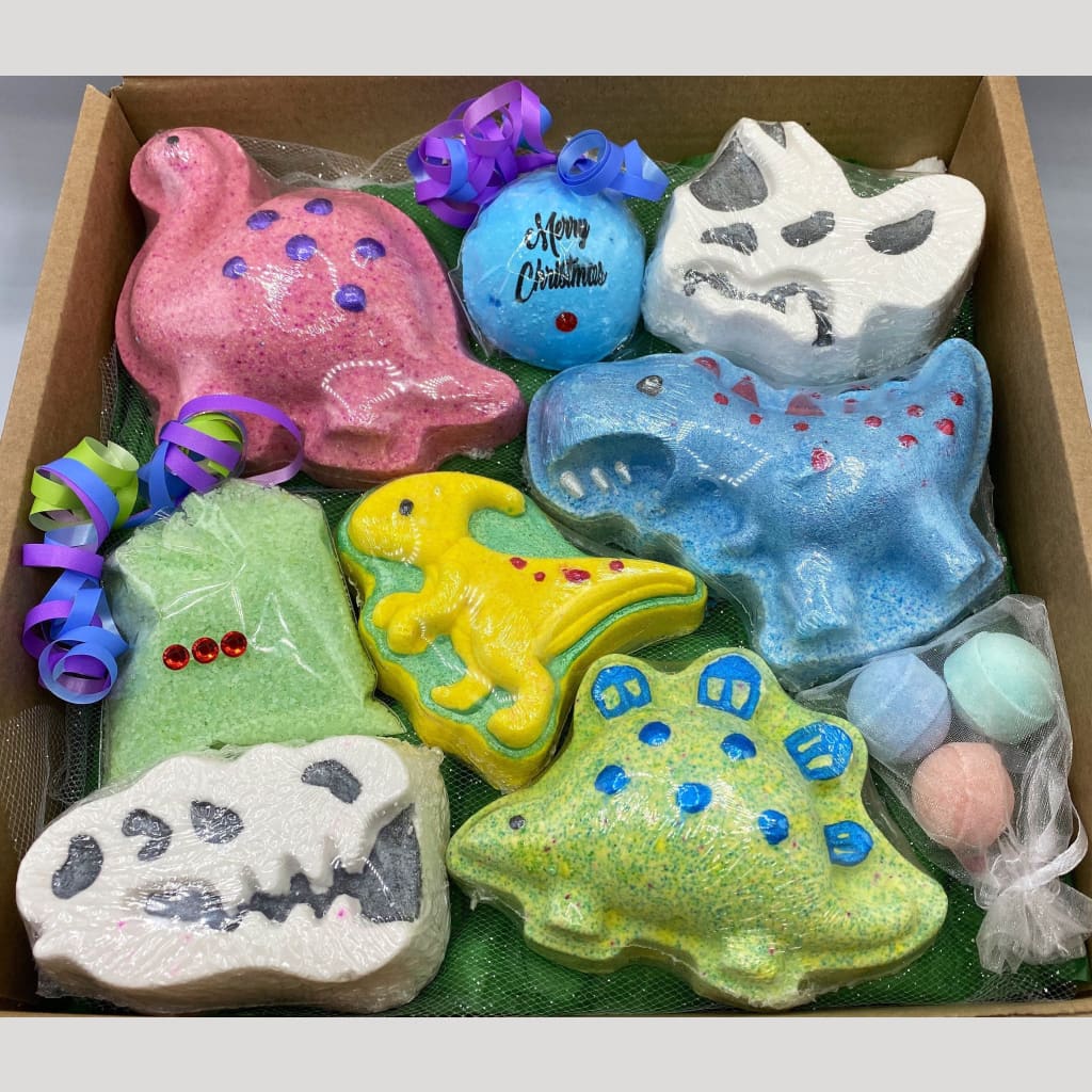 Extra large Dinosaur Christmas Bath Bomb Gift set -
