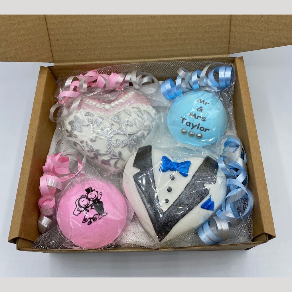 Bride and Groom bath bomb gift set - Wedding gifts