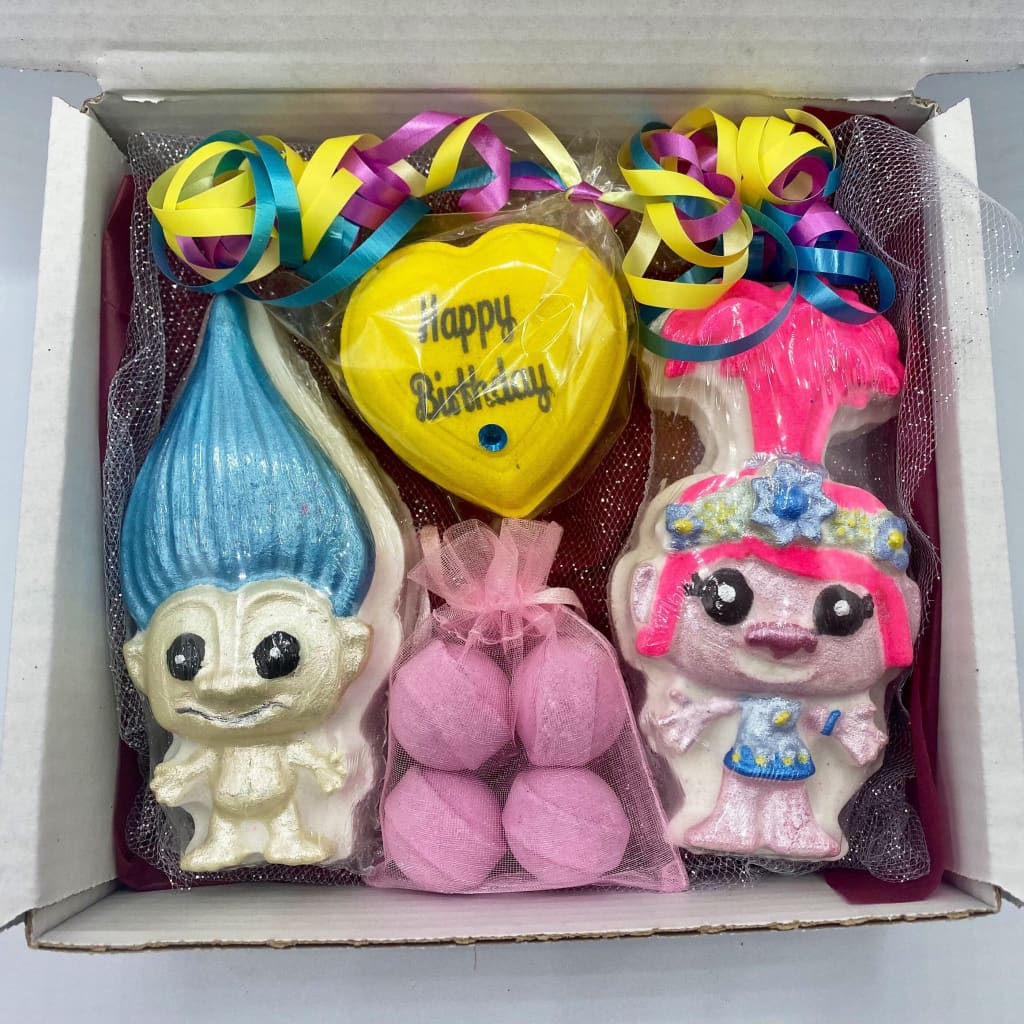 Troll Doll birthday bath bomb gift set - Birthday
