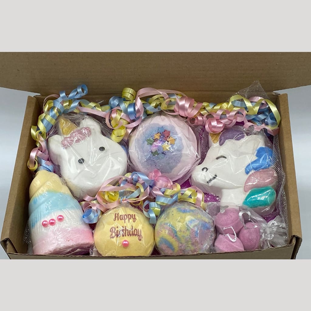 Unicorn Birthday large bath bomb gift set - Birthday