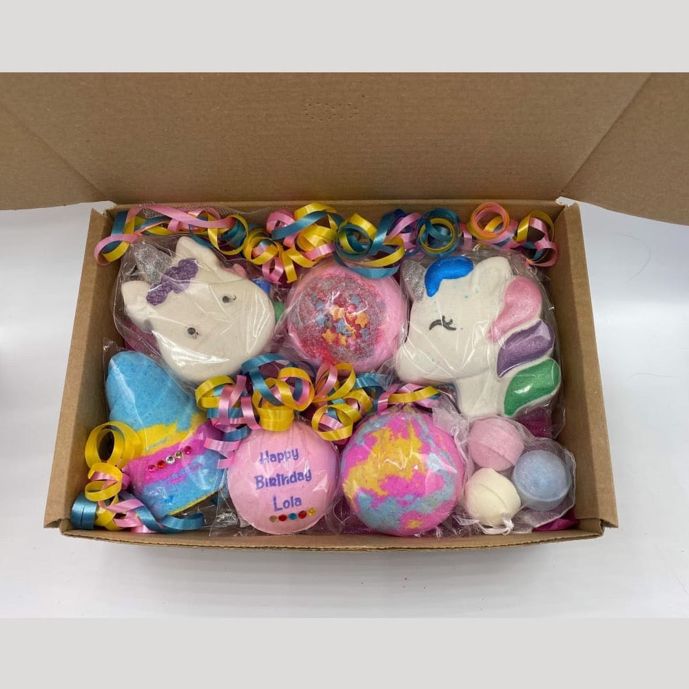 Unicorn Birthday large bath bomb gift set - Birthday